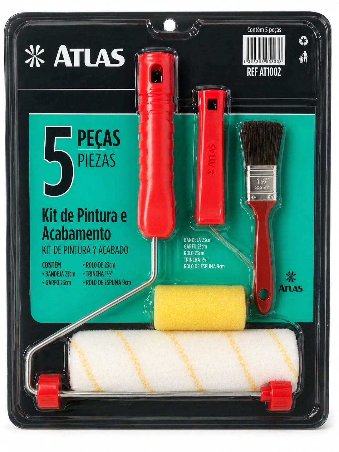 Kit de Pintura e Acabamento Atlas 5 Peças