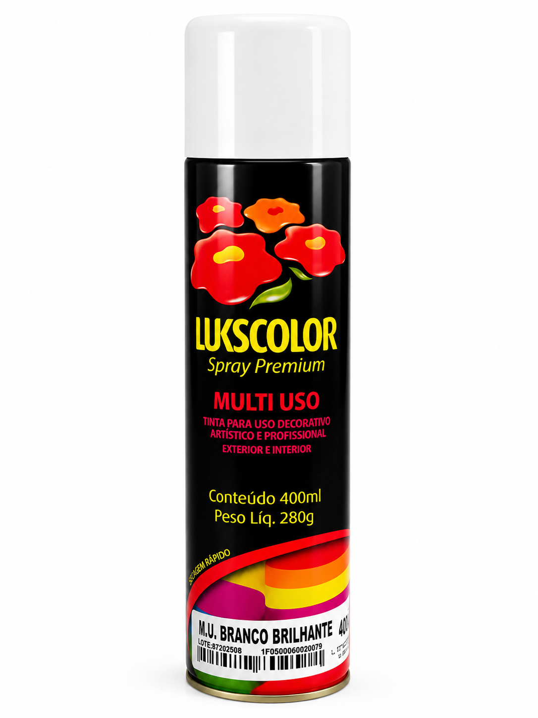 SPRAY LUKSCOLOR BRANCO BRILHANTE 400ml