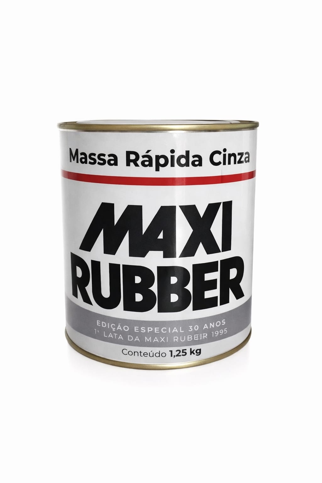 Massa Rápida Cinza Maxi Rubber 1,25kg – Edição Especial 30 Anos