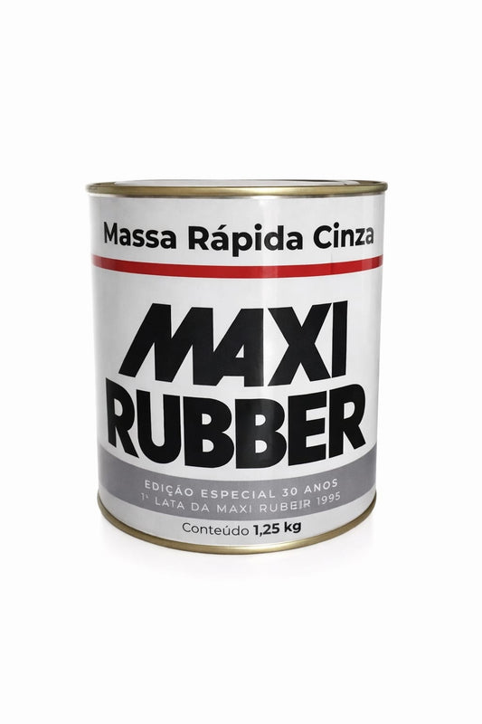 Massa Rápida Cinza Maxi Rubber 1,25kg – Edição Especial 30 Anos