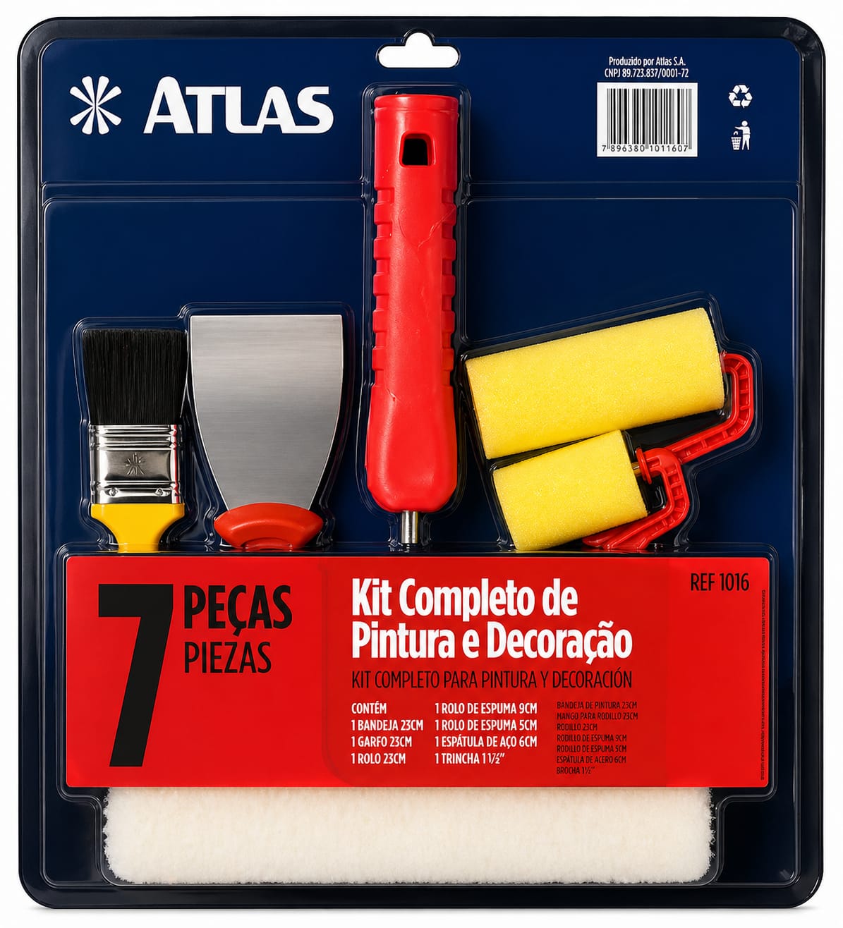 Kit Completo de Pintura e Decoração Atlas 7 Peças